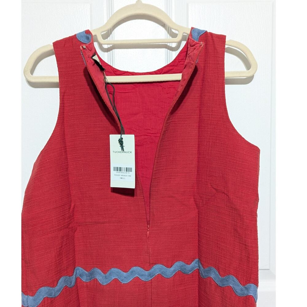 Tuckernuck Cherry Ric Rac Corby Shift Dress Size Small Resort Wear Party Mini - Picture 9 of 10